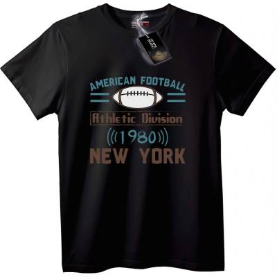 NOONEBRAND Тениска Американски Футбол NY 1980 - 2XL, Black