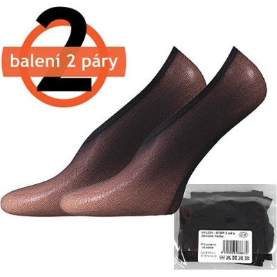Lady B Nylon 20 DEN Silonové ponožky 2 páry nero