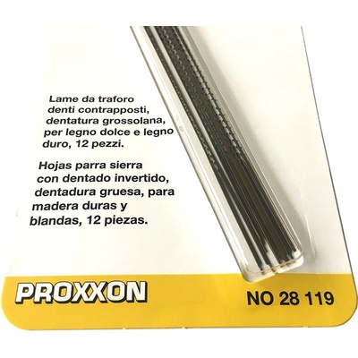 Proxxon Pilové listy bez kolíčku obrácené ozubení hrubé 11 zubů na 25 mm 28119