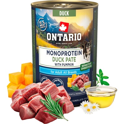 Ontario Adult monoprotein kačacie paté s tekvicou 400 g