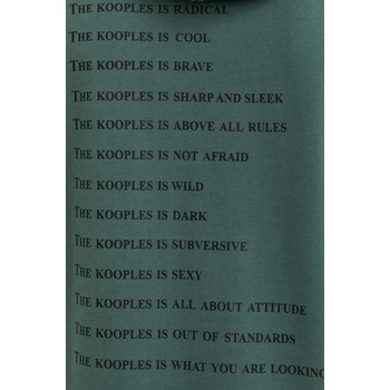 The Kooples Памучен суичър The Kooples в зелено с качулка принт HSWE28015K (HSWE28015K)