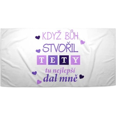 Sabilo ručník s potiskem když bůh stvořil tety 30 x 50 cm