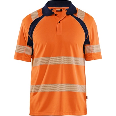 Blåkläder AB 3595 Reflexní polokošile s UV ochranou Oranžová/námornická modr XXXL
