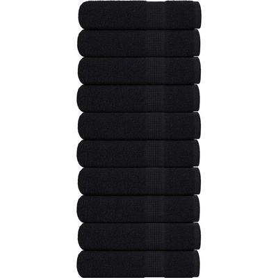 vidaXL Кърпи за ръце FROGN 10 бр. Черни 50x100 см 360 г/м2 (136952)