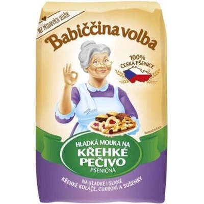 Babiččina Volba Hladká mouka na křehké pečivo pšeničná 1kg