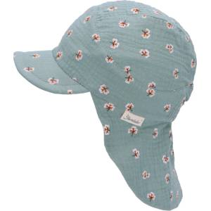 Sterntaler Зелена детска шапка с козирка и платка на врата, UV 50+, Sterntaler (1412322-275)