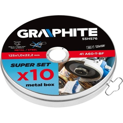 Graphite Řezný kotouč kazeta125 mm 55H576 10 Ks