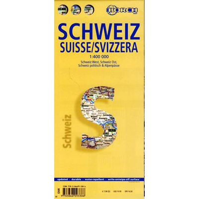 Borch Map Schweiz. Suisse. Svizzera. Switzerland
