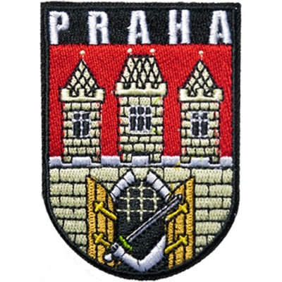 Nášivka znak Praha 5,5x7,7 cm - farebná