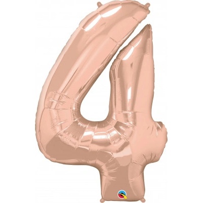 ALBI Balónek foliový číslo 92 cm 4 rose gold