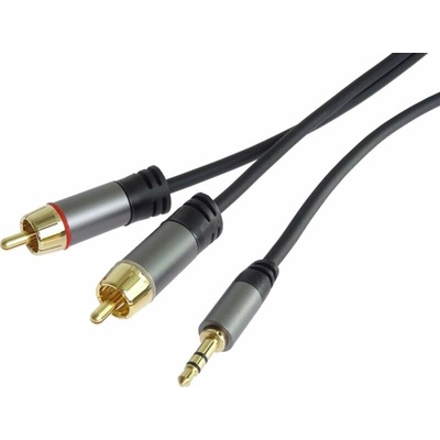 PremiumCord HQ Stereo Jack 3.5mm-2xCINCH M/M 3 m Аудио кабел (KJQCIN3)