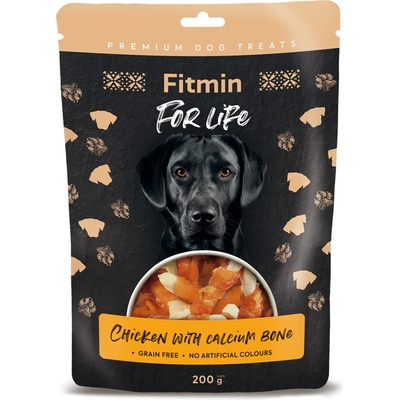 Dibaq Fitmin For Life Лакомство за кучета с пилешко месо върху калциеви кости 200 g