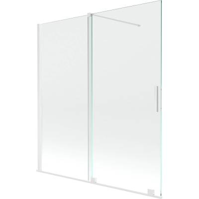 Mexen Velar разтегаем параван за вана с 2 крила 150 x 150 cm, прозрачен, бял (896-150-000-01-20)