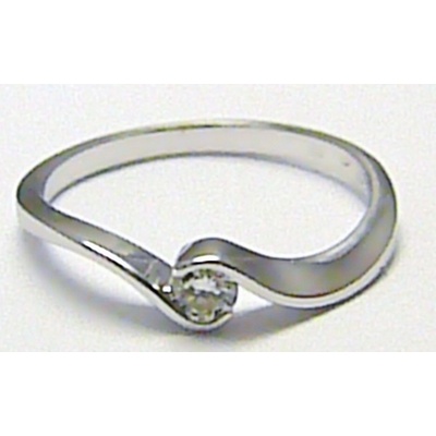 Klenoty Budín zlatý zásnubní prsten s přírodním diamantem 585/ D001