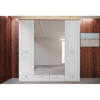 IRIM Четирикрилен гардероб Landscape - с огледала