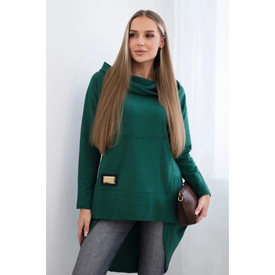Kesi Sweatshirt with a long back and a green