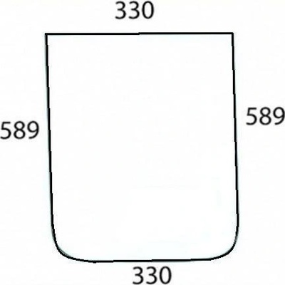 Sklo zadní spodní 590x330