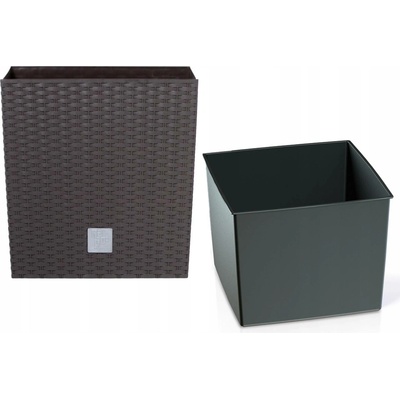 Prosperplast Květináč 26,2 x 26,2 x 26,6 cm plast béžový