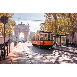 DIMEX ART Флизелинов фототапет винтидж трамвай 375 x 250 см