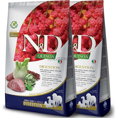 N&D Quinoa Digeston Medium & Maxi Lamb 2 x 7 kg