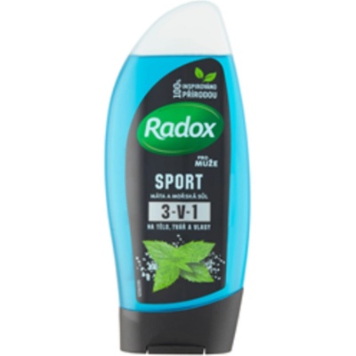 Radox Men Feel Sporty Watermint & Sea Minerals 2v1 sprchový gél 250 ml