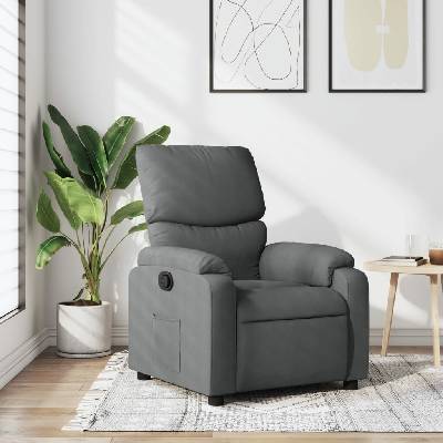 vidaXL 4104826 Polohovací tmavě šedé látkové