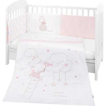 KikkaBoo Бебешки спален комплект 2 части EU style 70/140 Hippo Dreams (41101020108)
