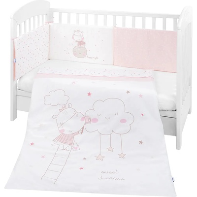KikkaBoo Бебешки спален комплект 2 части EU style 70/140 Hippo Dreams (41101020108)