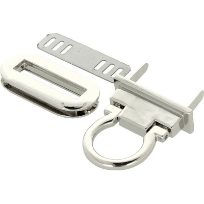 Ideal ozdobné zapínanie na kabelku strieborné 4,2 x 2 cm