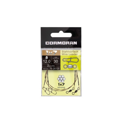 Cormoran lanko s obratlíkem a karabinkou 1x7 30cm 12kg