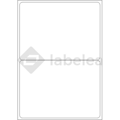 Labelea Samolepiace etikety 200x144 mm biele papierové, na hárku A4, pre laserovú a atramentovú tlač, Farba etikiet Biela, Počet hárkov v balení 100 EPS200144W002S