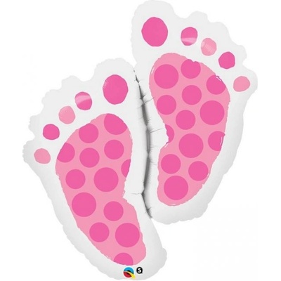 Godan Fóliový balónek Baby feet růžový