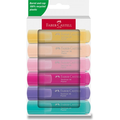 Faber Castell Textliner 46 Pastel sada 6 ks