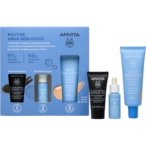 APIVITA Aqua Beelicious Комплект - Тониран флуид, Детокс гел и Освежаващ бустер , 40 + 15 + 10 ml