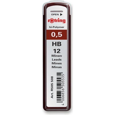 Rotring tuhy do mikrotužky 0,5 mm, HB S0312650 12 ks