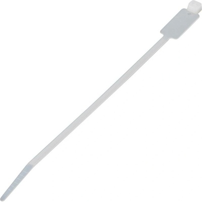 TRU COMPONENTS 1593124 TC-MCV-200203 stahovací pásek 200 mm, značení kabelů Potisknutelná plocha: 28 x 13 mm přírodní 10