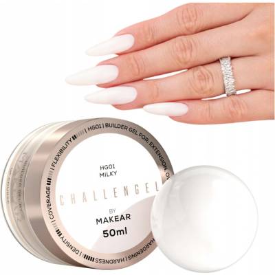 Makear mléčný stavební gel Challenge Pro nehty HG01 milky Tpo Free 50 ml