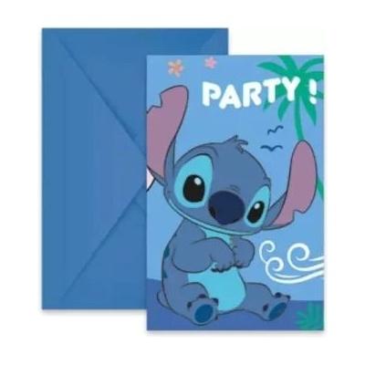 Procos Stitch: Парти покана с плик - 6 броя