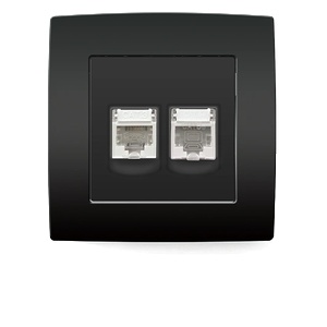 ELMARK City ТЕЛЕФОНЕН rj11+КОМП. КОНТАКТ rj45 АНТРАЦИТ (193731)