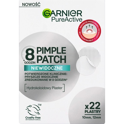 Garnier Pure Active Pimple Patch Hydrokolidná neviditeľná náplasť 22 ks