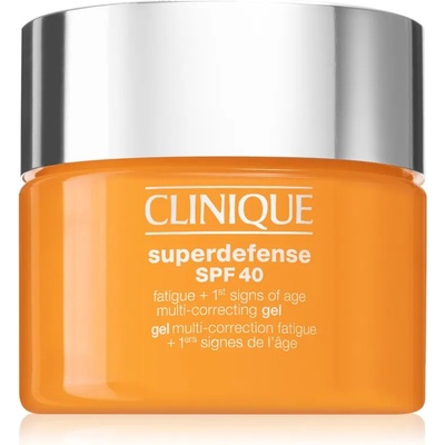 Clinique Superdefense SPF 40 Fatigue + 1st Signs of Age Multi Correcting Gel хидратиращ гел против първите признаци на стареене на кожата SPF 40 30ml