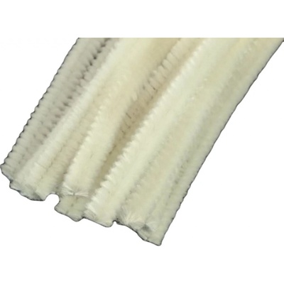Plyšový drátek 50cm/10ks smetanově béžový