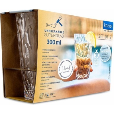 KOZIOL Koziol Szklanki KLUB č. 6 supersklo 2 x 300 ml
