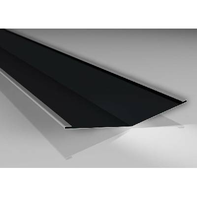 Úžlabí klasik r.š.600mm pozink Lakovaný RAL 9005 černá s folií dl.2m