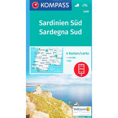 Kompass Sardinia Sud (Sardínie-jih) 1:50 t. 4 mapy