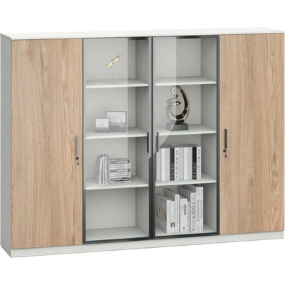 RFG Шкаф Monaco, RFG, 2000 х 400 х 1500 mm, бряст и бяло