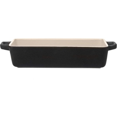 Maku Kitchen Life 36 х 21 см черна керамична тава с дръжки maku