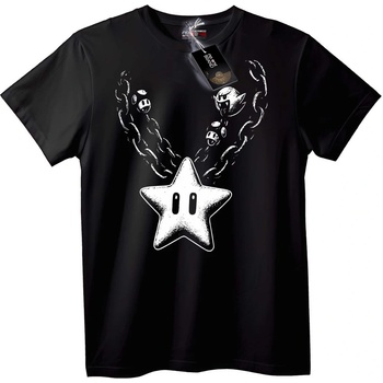 NOONEBRAND Тениска Супер звезда Верига - 4XL, Black