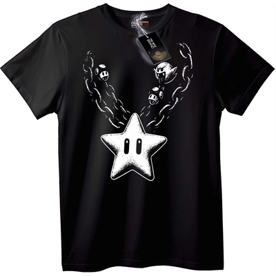 NOONEBRAND Тениска Супер звезда Верига - 4XL, Black