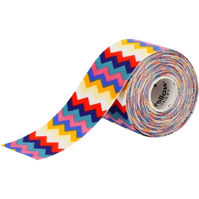YELLOWSPORT kinezio tape barevný cik-cak 5 cm x 5 m